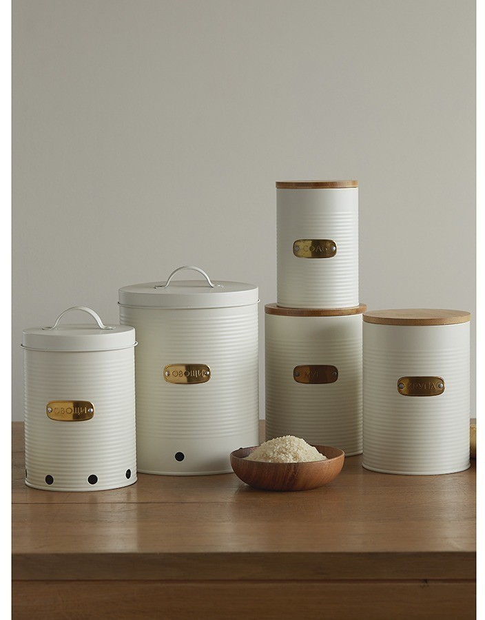 Банка для хранения овощей irmel, 6 л, молочная (78388)