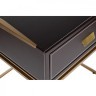 Тумбочка экокожа коричн/мат.золото 58,5*53*64,5см (TT-00005999)