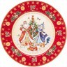 Тарелка обеденная lefard "дед мороз и снегурочка" 27 см красная (85-1716)