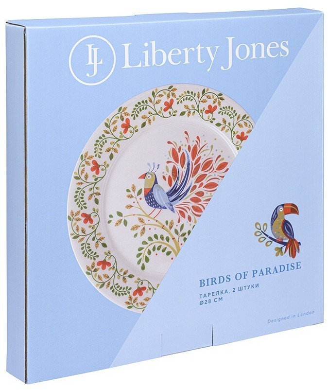 Набор тарелок owl из коллекции birds of paradise в подарочной упаковке, D28 см, 2 шт. (77598)