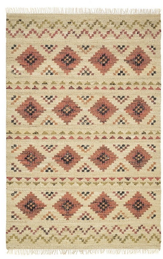 Ковер из джута и шерсти по мотивам башкирских орнаментов из коллекции cultural heritage, 200х300 см (78520)