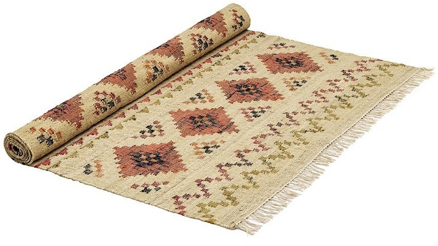 Ковер из джута и шерсти по мотивам башкирских орнаментов из коллекции cultural heritage, 200х300 см (78520)