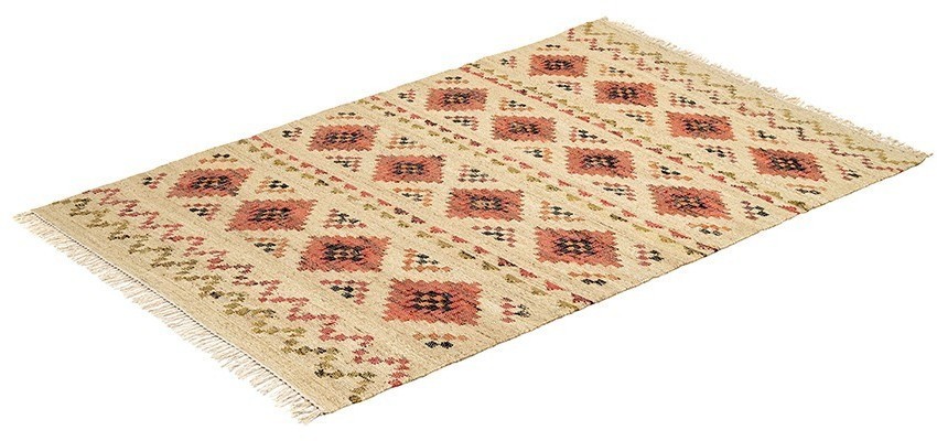 Ковер из джута и шерсти по мотивам башкирских орнаментов из коллекции cultural heritage, 200х300 см (78520)