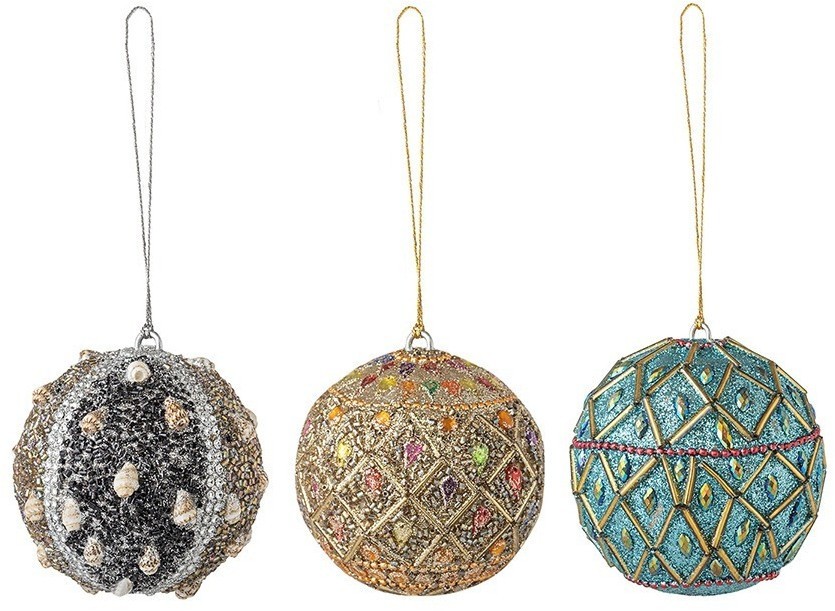 Набор ёлочных украшений bright mood коллекции new year essential, 3 шт. (78329)