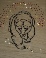 Картина Медведь с кристаллами Swarovski (1209)