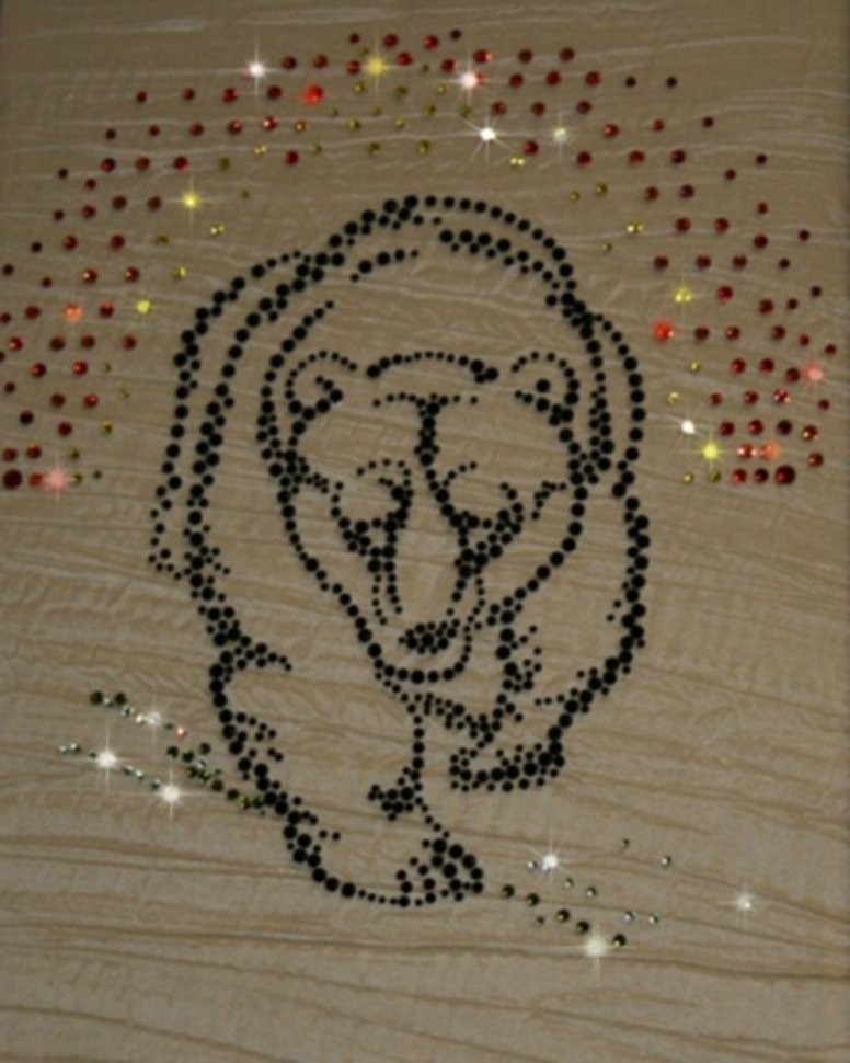 Картина Медведь с кристаллами Swarovski (1209)