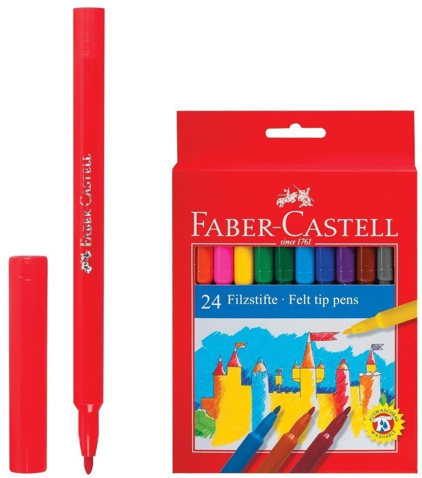 Фломастеры смываемые Faber Castell 24 цвета 554224 (65773)