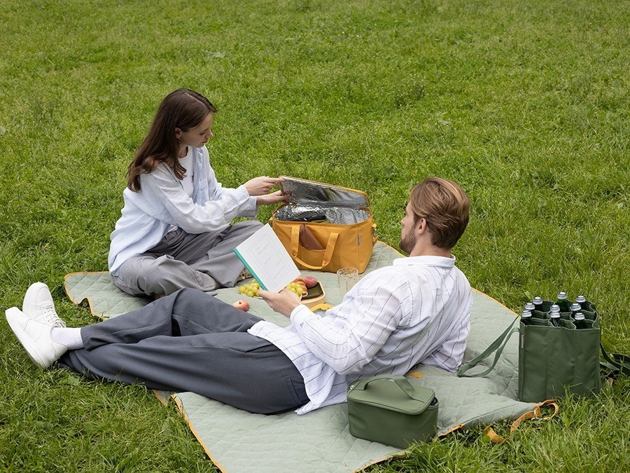 Плед для пикника и отдыха на пляже smart picnic, шалфей (79193)