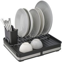 Сушилка для посуды atle раздвижная большая, черная (75756)