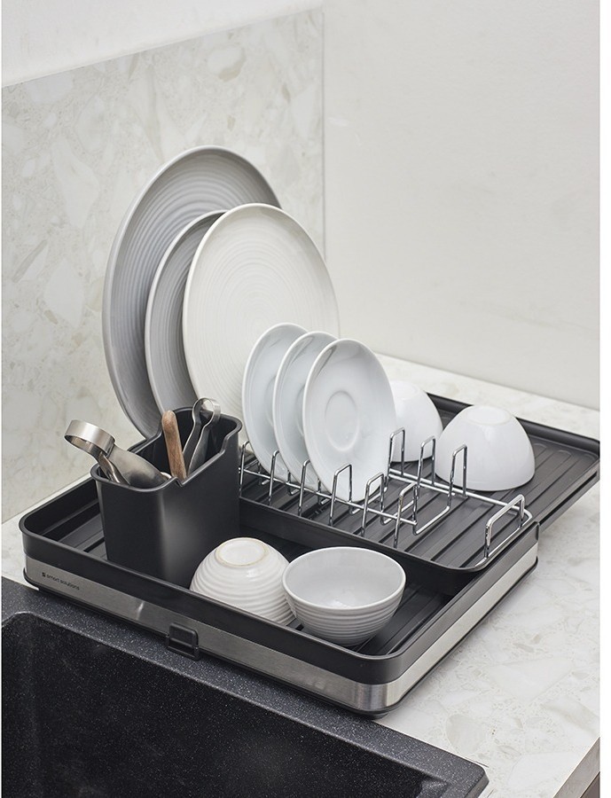 Сушилка для посуды atle раздвижная большая, черная (75756)