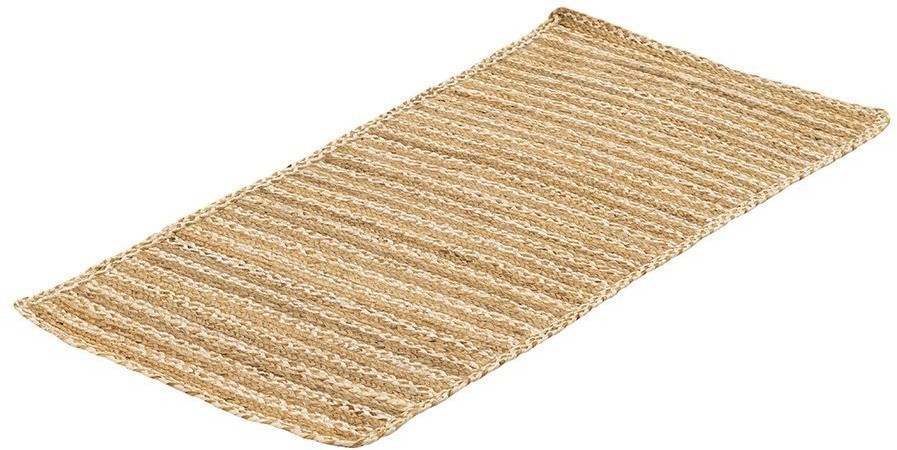 Ковер из джута бежевого цвета в полоску из коллекции ethnic, 70х160 см (74481)