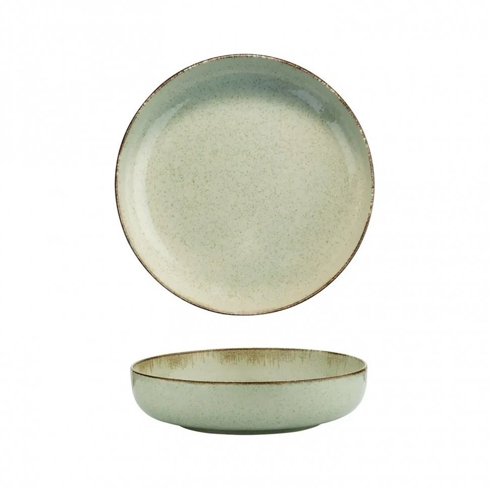 Комплект столовой посуды "Жемчужное настроение" 24 предметов зеленый P03