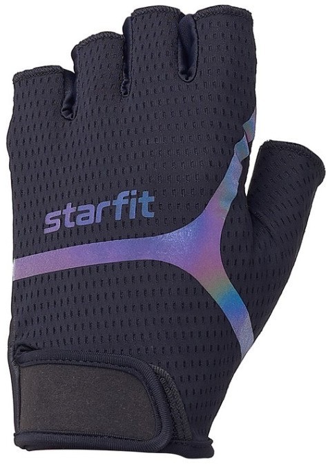 Перчатки для фитнеса WG-103, черный/светоотражающий (1525998)