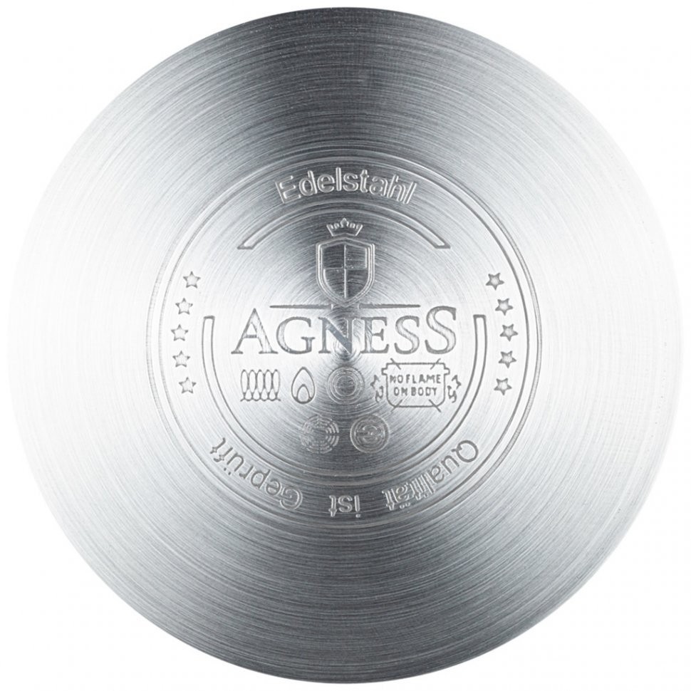 Кастрюля agness "classic"со стеклянной крышкой 3,1 л. 20x11,5 см (914-222)