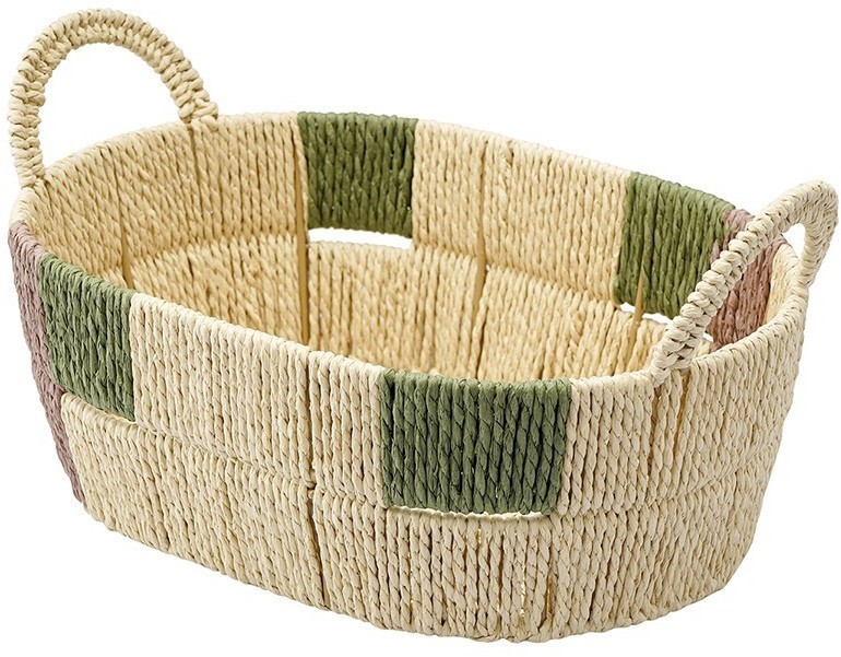 Корзина плетеная овальная bodhran nature из коллекции ethnic, размер l (77231)