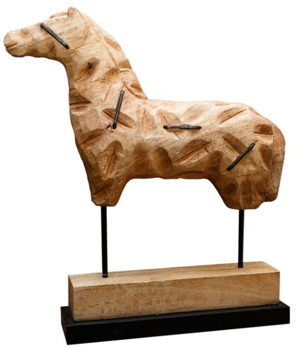 Декор лошадь FA-2084, MANGO WOOD AND IRON, Brown, ROOMERS FURNITURE