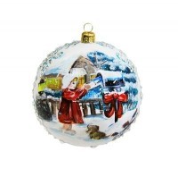 Новогодний шар Предвкушение праздника с кристаллами Swarovski (2228)