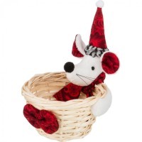 Корзинка для подарков &quot;веселые мышки&quot; 11*11*20 см. без упаковки Lefard (855-116)