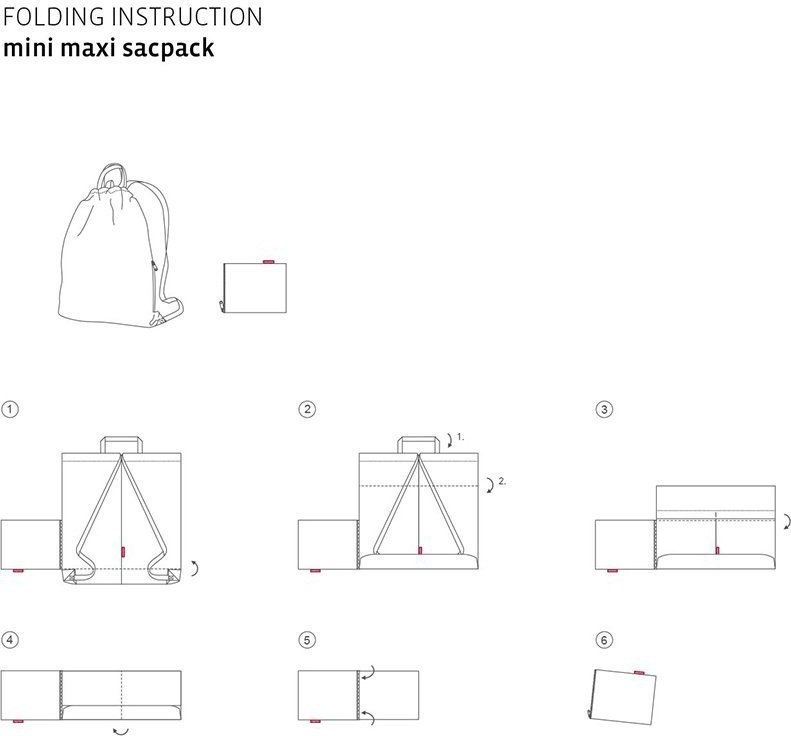 Рюкзак складной mini maxi sacpack paisley ruby (63981)