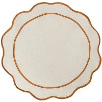 Салфетка под приборы anemone из коллекции trendy ruffles, D38 см, карри (78889)