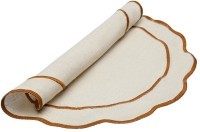 Салфетка под приборы anemone из коллекции trendy ruffles, D38 см, карри (78889)