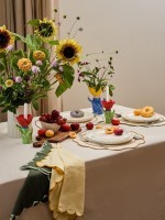 Салфетка под приборы anemone из коллекции trendy ruffles, D38 см, карри (78889)