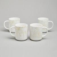 Набор кружек bronco &quot;daily&quot; 4 шт. 350 мл горчичный (576-1007)