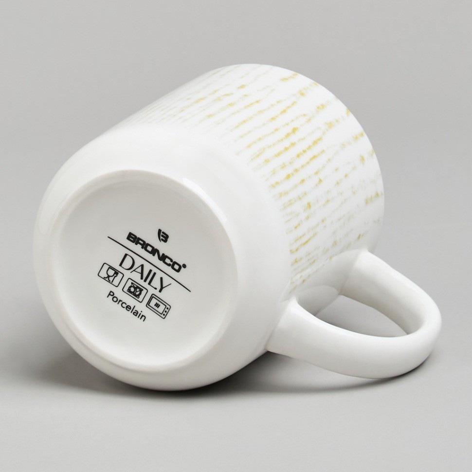 Набор кружек bronco "daily" 4 шт. 350 мл горчичный (576-1007)