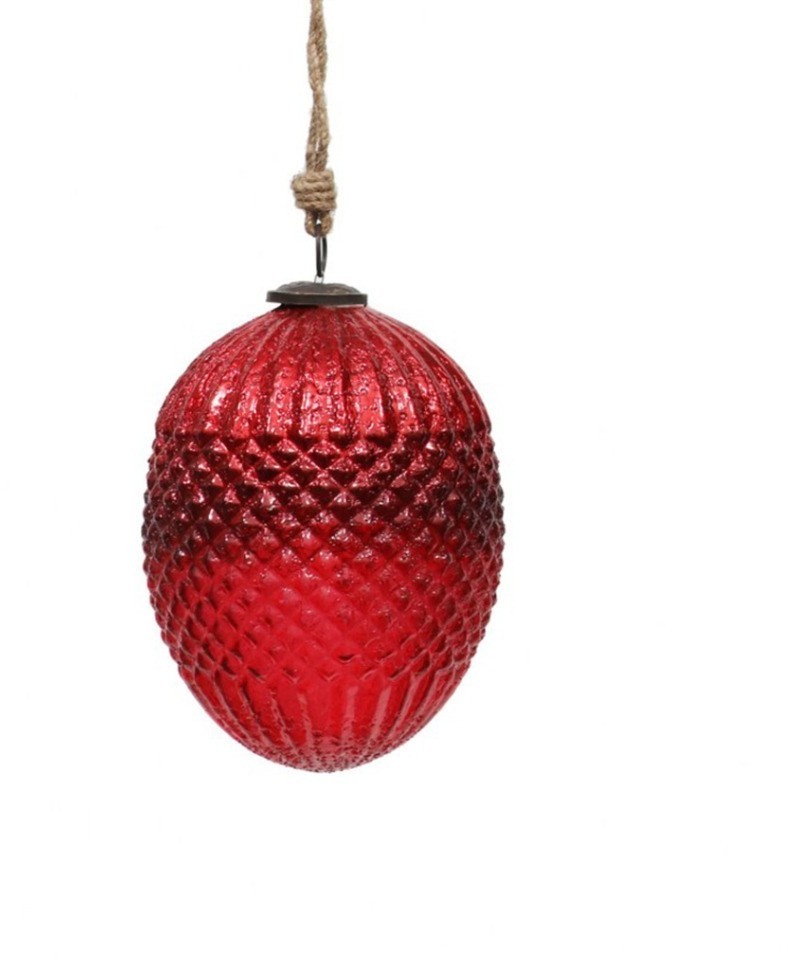 Новогодняя игрушка ND-76C, стекло, Red, ROOMERS FURNITURE