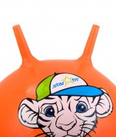 Мяч-попрыгун &quot;Тигренок&quot; GB-402,55 см, с рожками, оранжевый (78619)