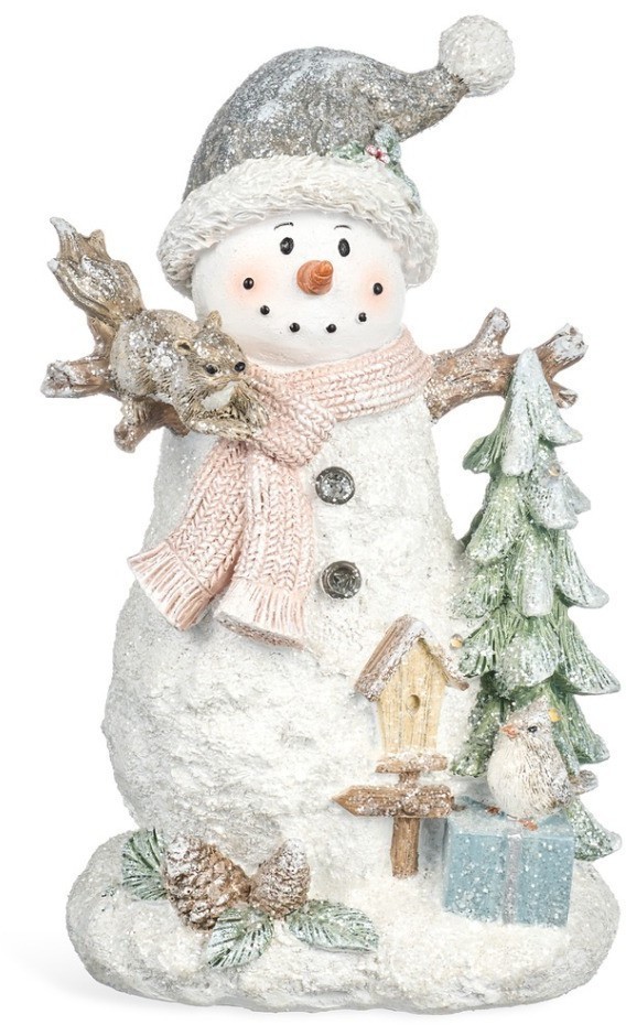 Статуэтка "снеговик" с led-подсветкой 14,5х11,5х22,7 см Lefard (121-166)