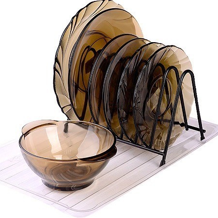 Подставка для тарелок и досок с поддоном (АЛТ408Ч)