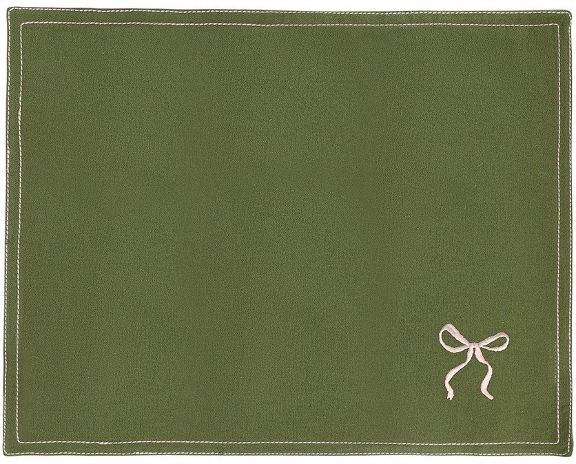 Салфетка под приборы fancy bows оливкового цвета из коллекции essential, 35х45 см (79427)