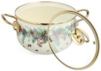 Кастрюля эмалированная agness со стеклянной крышкой серия &quot;celebration&quot;, 2.8 л, 20*12 см (943-084)