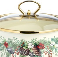 Кастрюля эмалированная agness со стеклянной крышкой серия &quot;celebration&quot;, 2.8 л, 20*12 см (943-084)