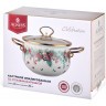 Кастрюля эмалированная agness со стеклянной крышкой серия "celebration", 2.8 л, 20*12 см (943-084)