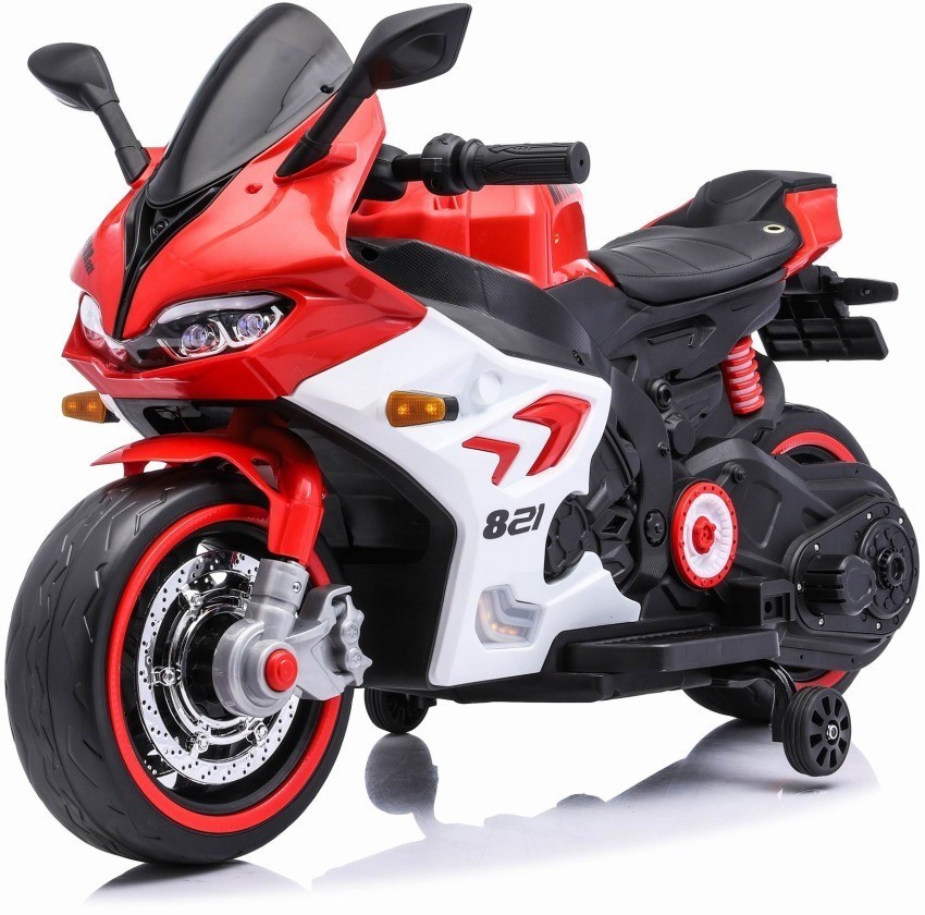 Детский электромотоцикл Ducati (12V, EVA, ручка газа, спидометр) (FT-821-RED-WHITE)