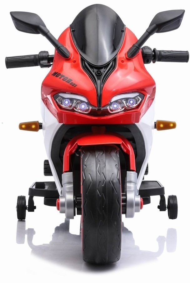Детский электромотоцикл Ducati (12V, EVA, ручка газа, спидометр) (FT-821-RED-WHITE)