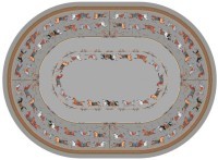 Скатерть  овальная  &quot;passage&quot; ,160х220см, 100% хлопок,твил c пропиткой, серый Lefard (850-761-41)