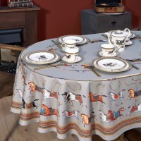 Скатерть  овальная  &quot;passage&quot; ,160х220см, 100% хлопок,твил c пропиткой, серый Lefard (850-761-41)