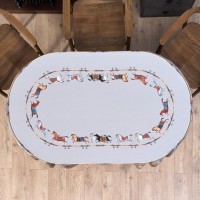 Скатерть  овальная  &quot;passage&quot; ,160х220см, 100% хлопок,твил c пропиткой, серый Lefard (850-761-41)