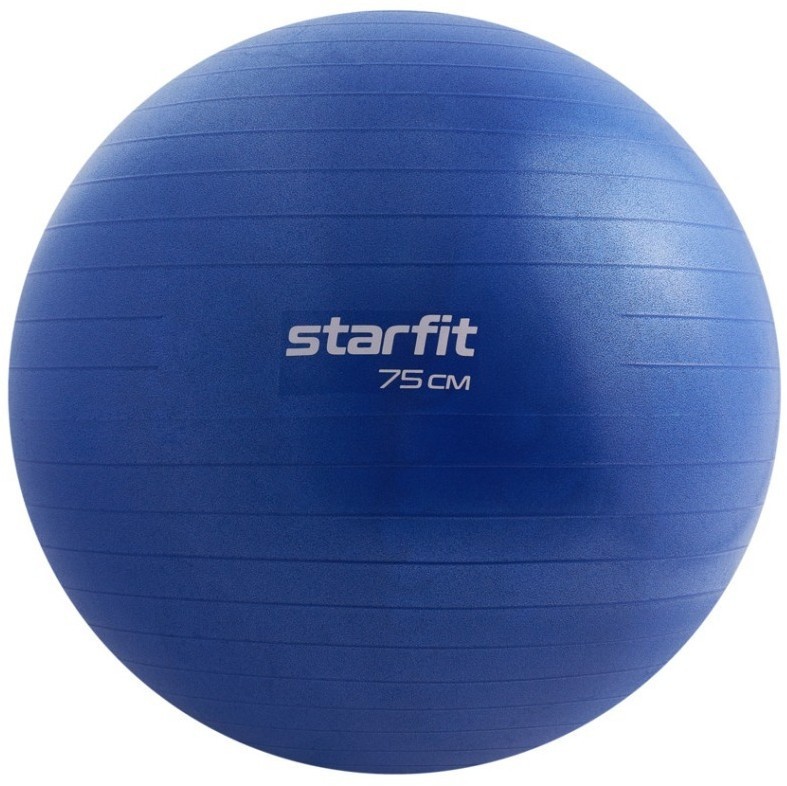 Фитбол STARFIT GB-108 антивзрыв, 1200 гр, темно-синий, 75 см (1676047)