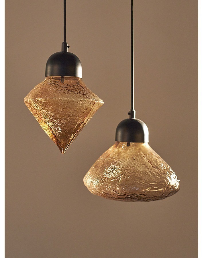 Светильник подвесной frozen light, D25 см, янтарный (76530)