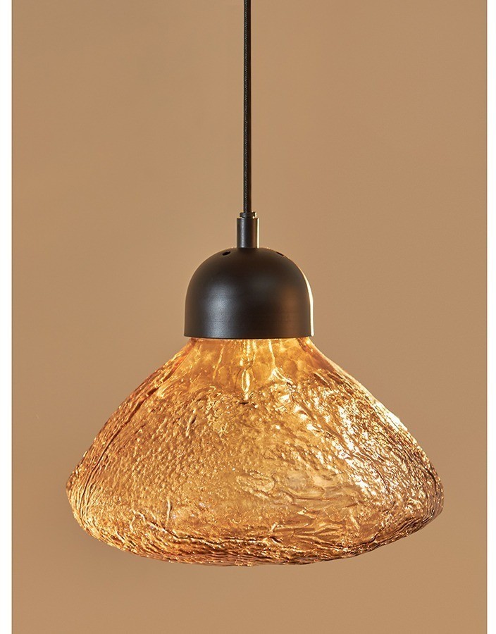 Светильник подвесной frozen light, D25 см, янтарный (76530)