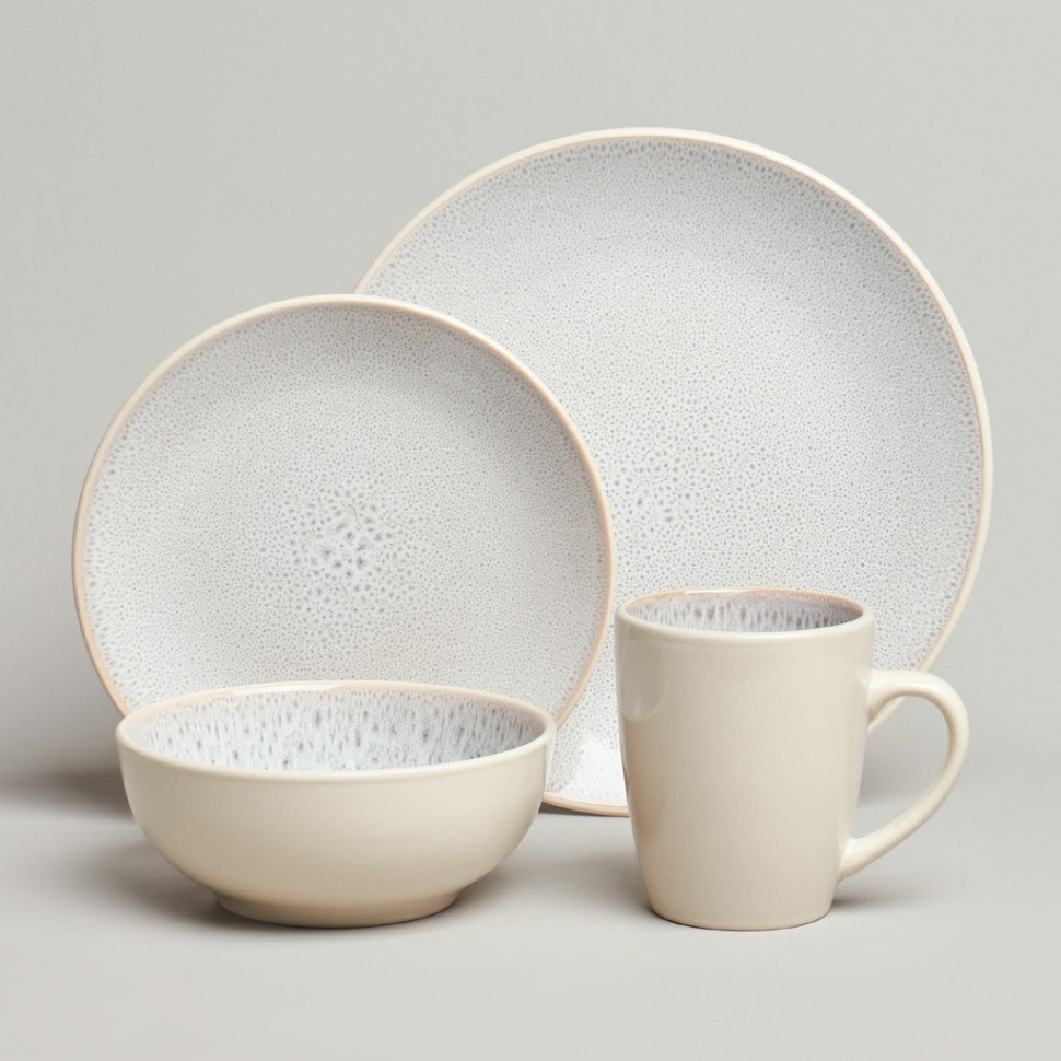 Набор посуды обеденной bronco "crocus" на 4 пер. 16 пр. беж (577-222)