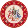Тарелка закусочная lefard "дед мороз и снегурочка" 20,5 см красная (85-1717)