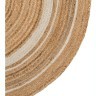 Ковер из джута круглый с вставками белого цвета из коллекции ethnic, 150 см (73331)
