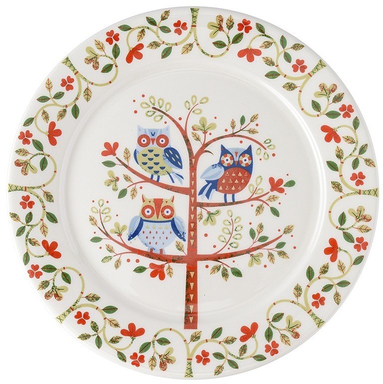 Набор тарелок owl из коллекции birds of paradise в подарочной упаковке, D21 см, 2 шт. (77597)