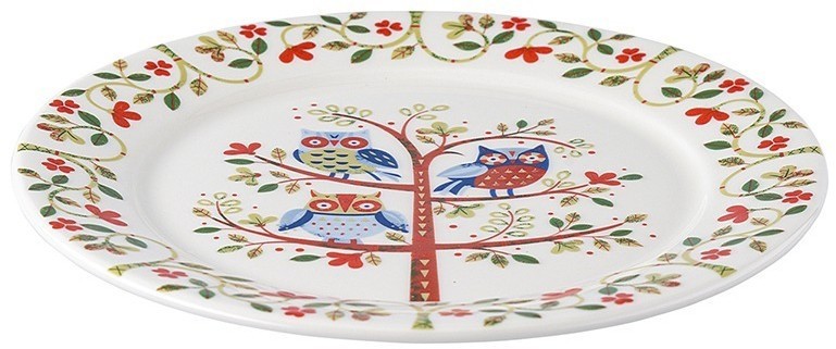 Набор тарелок owl из коллекции birds of paradise в подарочной упаковке, D21 см, 2 шт. (77597)