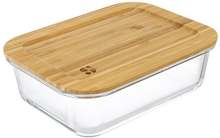 Набор контейнеров для запекания и хранения eco store с крышками из бамбука, 3 шт. (76238)